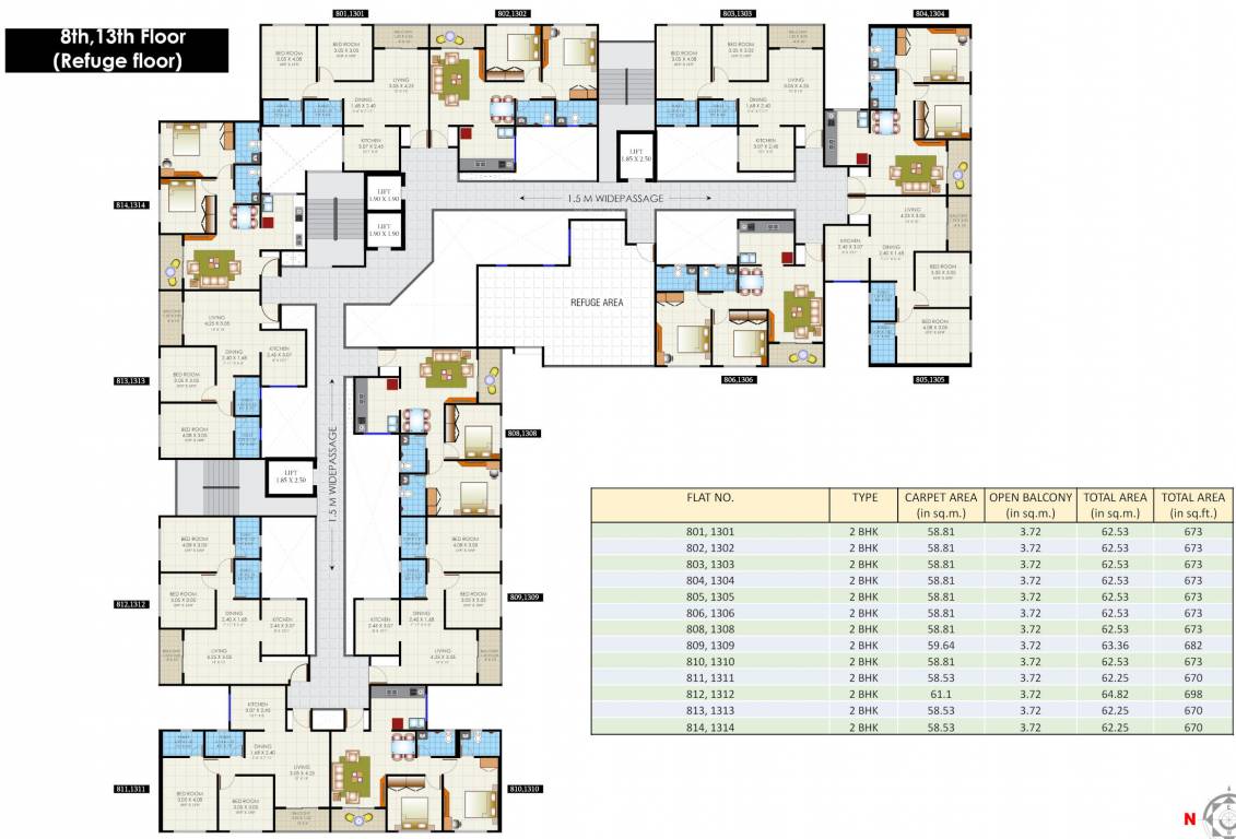  legacy royale A Building Cluster Plan from 8th And 13th Floor