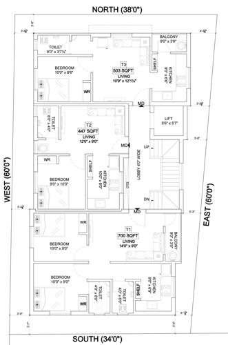  green-garden Green Garden Cluster Plan For 3rd Floor