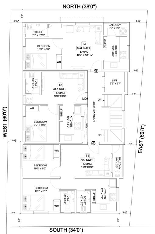  green garden Green Garden Cluster Plan For 3rd Floor