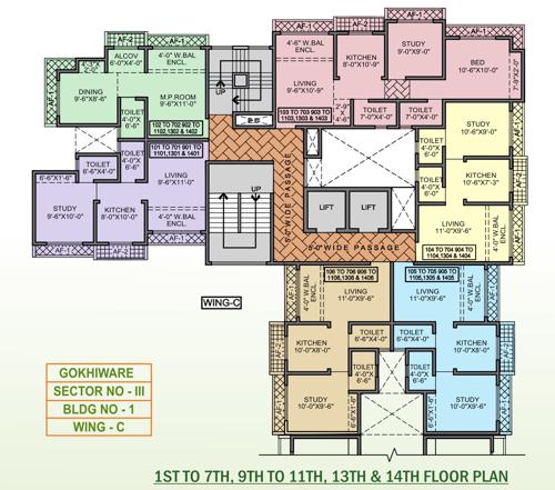  galaxy-heights Galaxy Heights Cluster Plan from 1st to 14th Floor