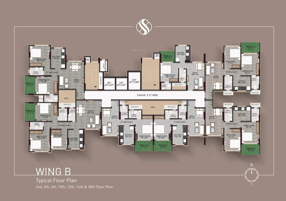  sarvoday symphoncy Sarvoday Symphoncy B Wing Cluster Plan
