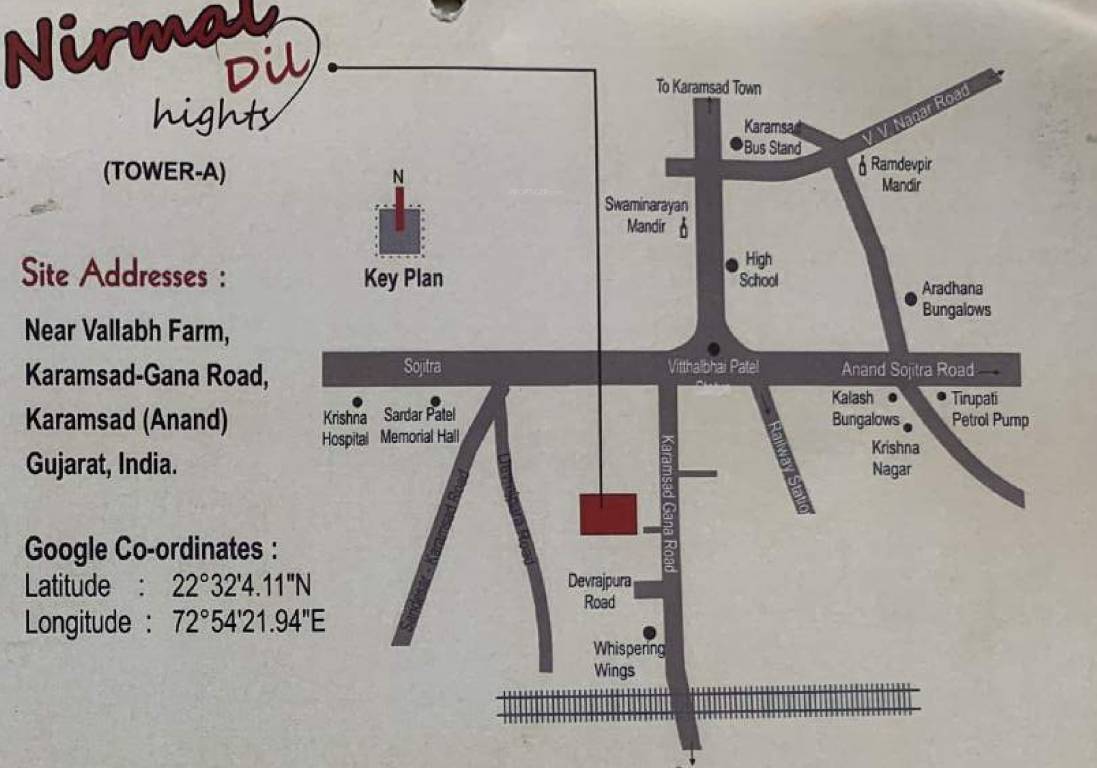 dil heights tower a Location Plan