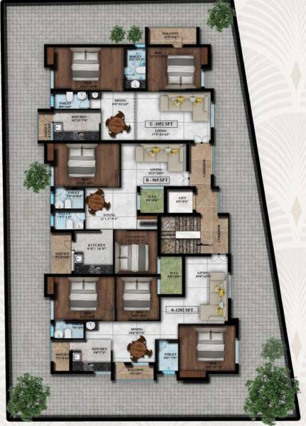  ayush Navaneethas Ayush Cluster Plan from 1st to 5th Floor
