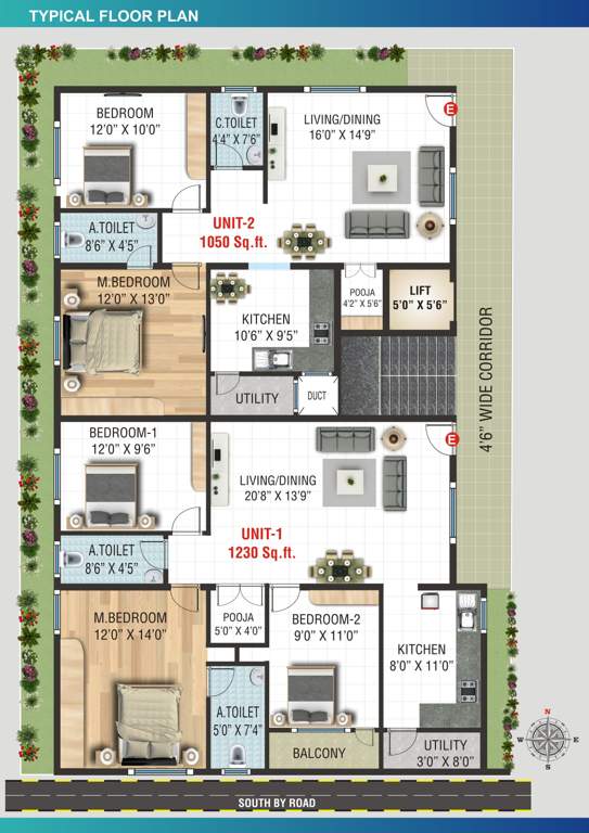  sri sapthagiri homes Sri Sapthagiri Homes Cluster Plan From 1st To 4th Floor