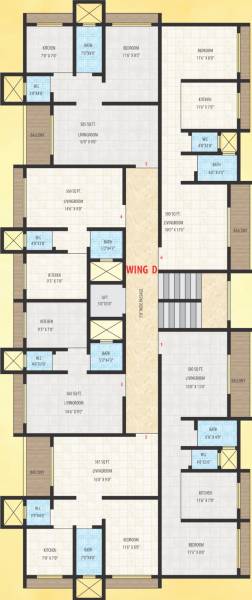  villa Wing D Cluster Plan From 1st To7th Floor