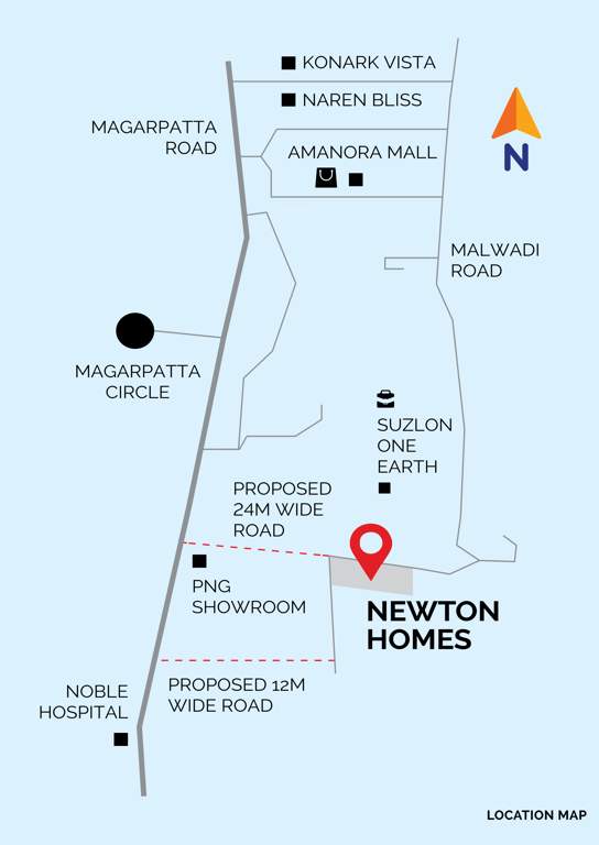  newton homes hadapsar phase ii Location Plan