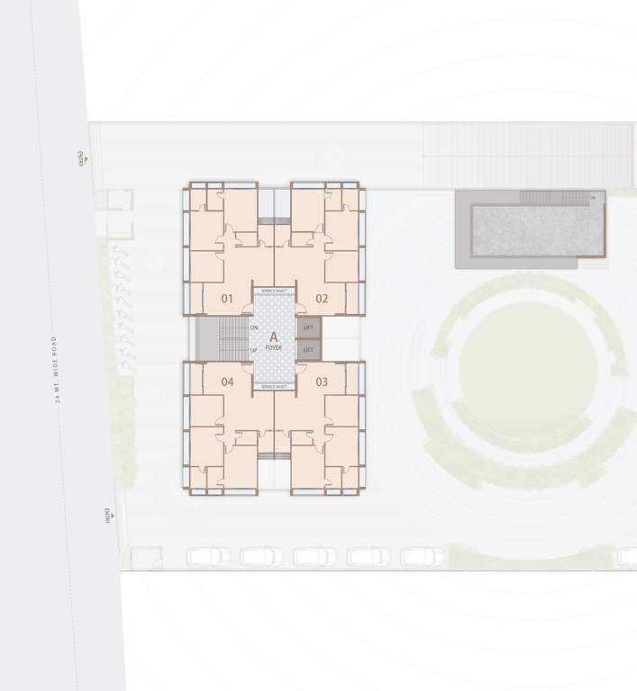  royal living Block A Cluster Plan from 1st to 13th Floor