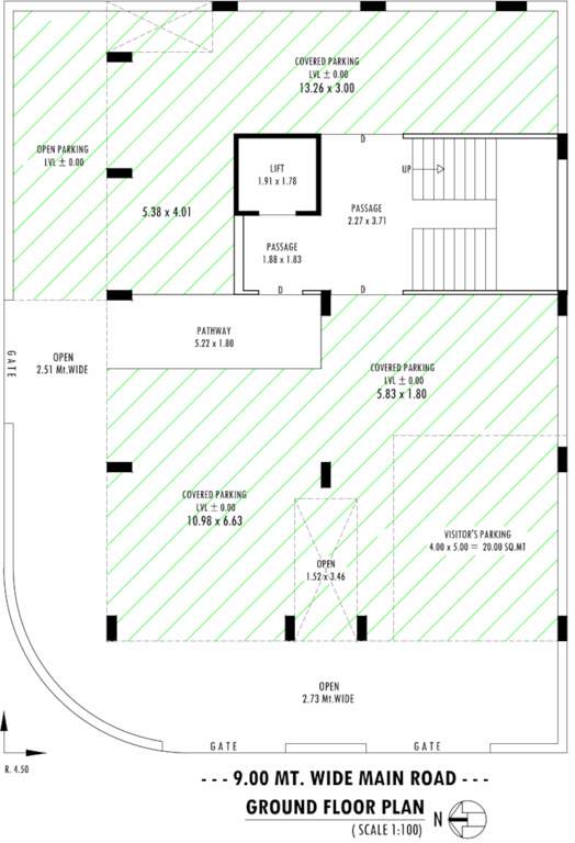  rudray elegance Block A Cluster Plan for ground Floor