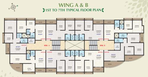  saachi-pride Block A And B Cluster Plan From 1st to 7th Floor