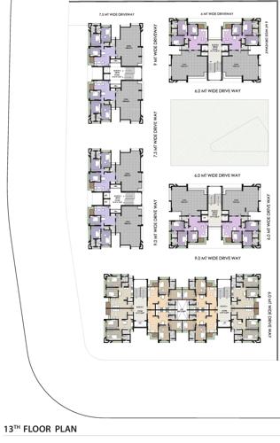  imperial Block A, Block B, Block C, Block D, Block E And Block F Cluster Plan for 13th Floor
