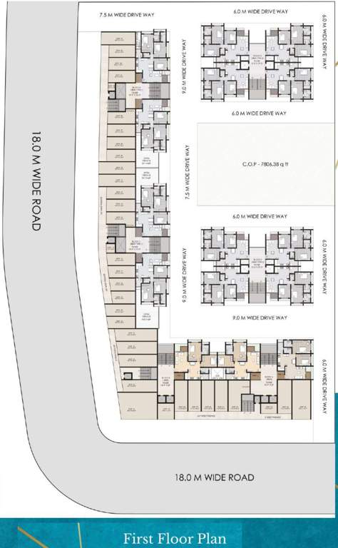  imperial Block A, Block B, Block C, Block D, Block E And Block F Cluster Plan for 1st Floor