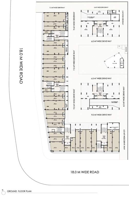  imperial Block A, Block B, Block C, Block D, Block E And Block F  Cluster Plan for ground Floor