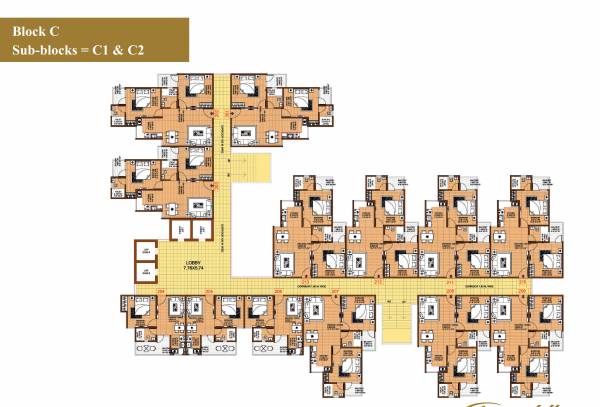  the-century-park Block - C Cluster Plan for Typical Floor