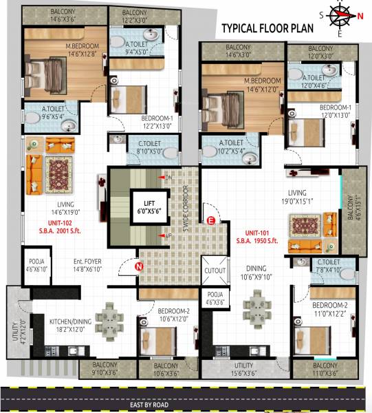  varahi-royal Varahi Royal Cluster Plan For Typical Floor