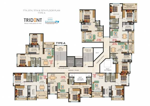  trident- Trident Tower Type D Cluster Plan