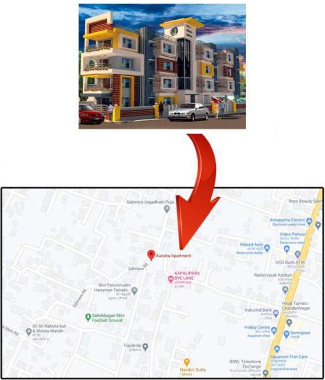  anusha apartment Location Plan