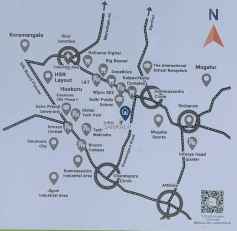  subha sankalp Location Plan
