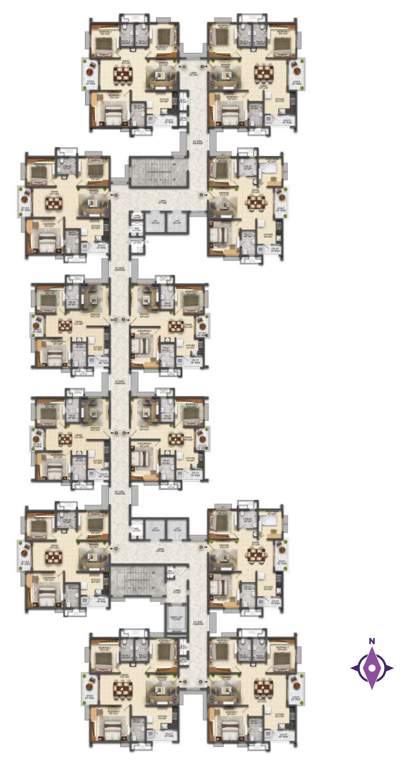  one symphony Block B And H Cluster Plan For Typical Floor Plan
