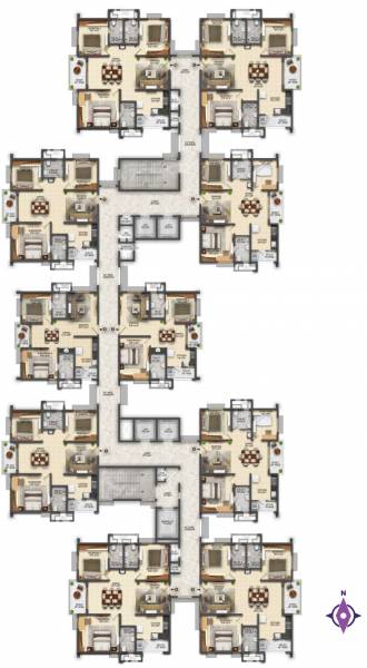  one-symphony Block D,F And G Cluster Plan For Typical Floor Plan