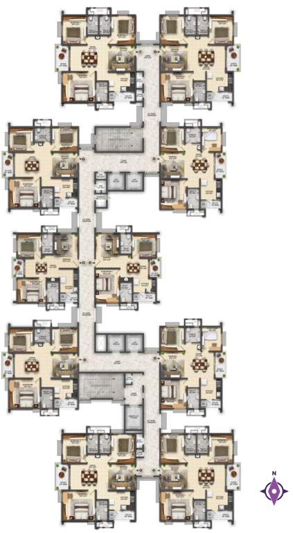  one symphony Block D,F And G Cluster Plan For Typical Floor Plan