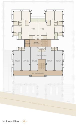  amaan-residency Amaan Residency Cluster Plan for 1st Floor