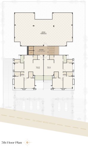  amaan-residency Amaan Residency Cluster Plan for 7th Floor