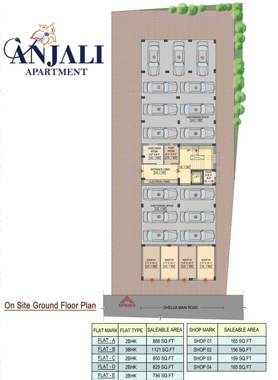  anjali apartment Anjali Apartment Cluster Plan For Ground Floor