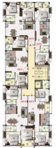  anjali-apartment Anjali Apartment Cluster Plan From 1st To 4th Floor