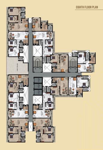  sunshine-enclave Sunshine Green Park Bldg No 9 Cluster Plan for 8th Floor