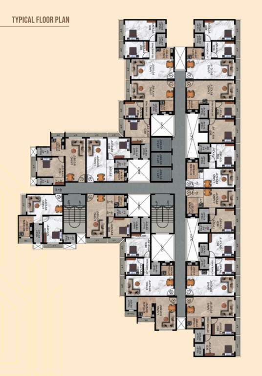  sunshine enclave Sunshine Green Park Bldg No 9 Typical Cluster Plan