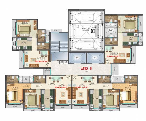  enclave Enclave Cluster Plan For typical Floor