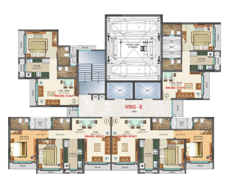  enclave Enclave Cluster Plan For typical Floor