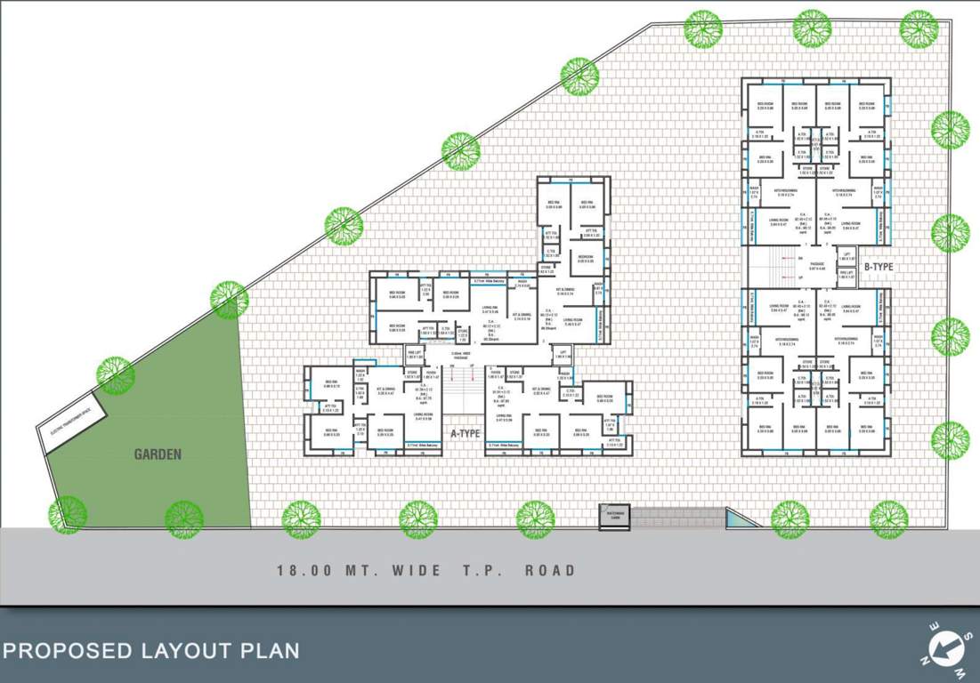  milestone utsav Block A And Block B Cluster Plan from 1st to 14th Floor