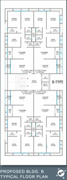 milestone-utsav Block B Cluster Plan from 1st to 14th Floor