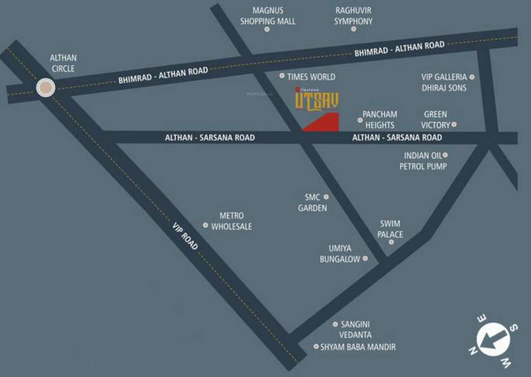  milestone utsav Location Plan