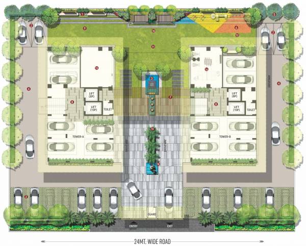  gulmohar Block 1 Cluster Plan for ground Floor