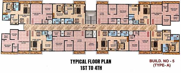  ashtavinayak-complex Building 5 Cluster Plan from 1st to 4th Floor