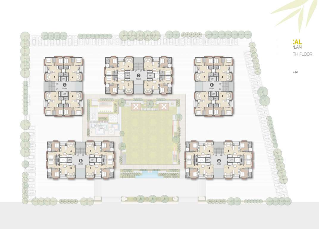 infinity park Block A B C D E Cluster Plan from 1st to 12th Floor