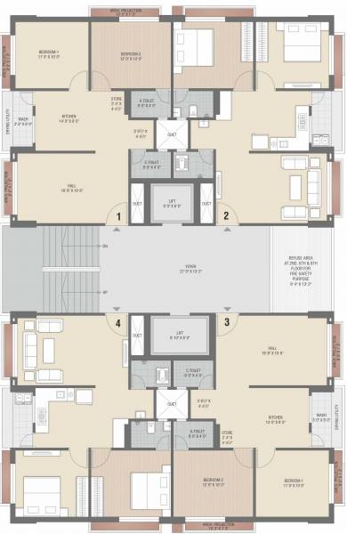 Block C Cluster Plan from 1st to 12th Floor infinity-park Block C Cluster Plan from 1st to 12th Floor