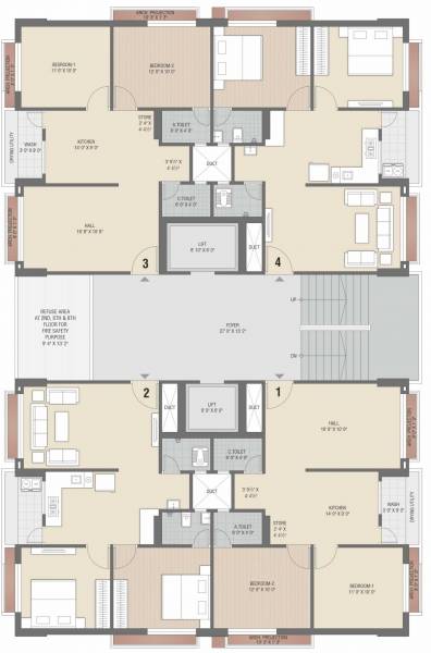 Block E Cluster Plan from 1st to 12th Floor infinity-park Block E Cluster Plan from 1st to 12th Floor