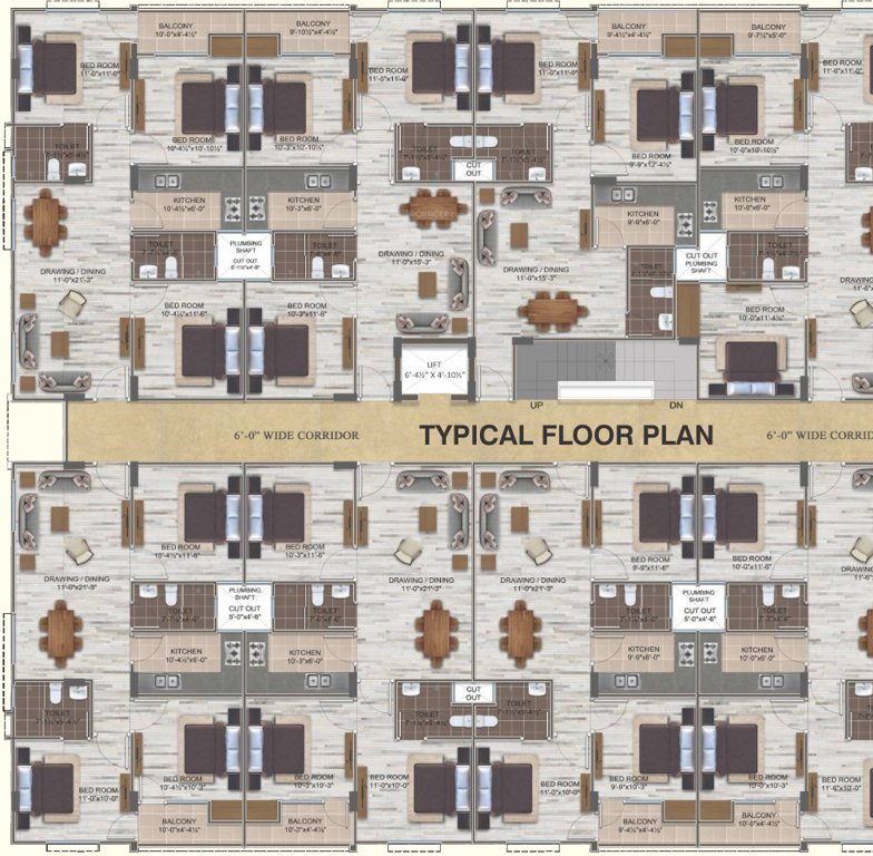  residency Vinayak Residency Cluster Plan