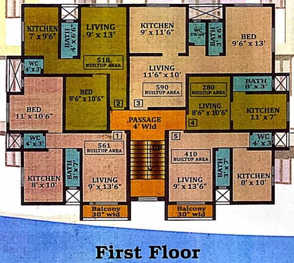  complex Block C Cluster Plan For 1st Floor