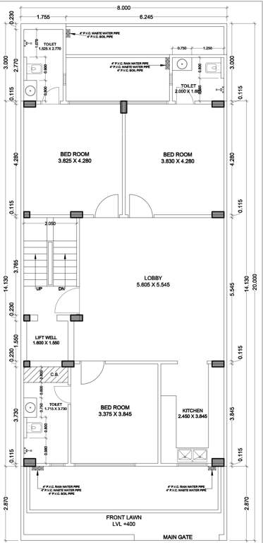  floors 1 Floors 1 Cluster Plan From 1st To 4th Floor