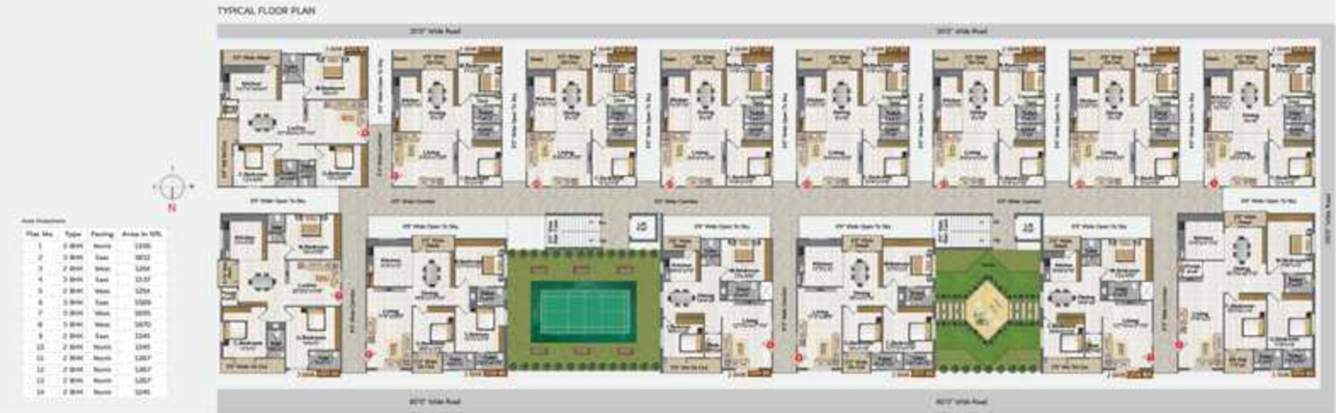  saptagiri enclave Saptagiri Enclave Cluster Plan from 1st to 8th Floor
