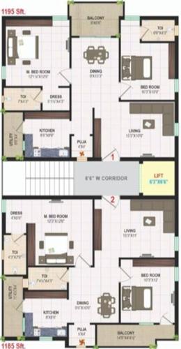  gayatri Bayswater Gayatri Cluster Plan from 1st to 5th Floor