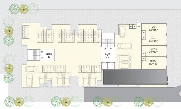 residency Block A and B Cluster Plan for ground Floor