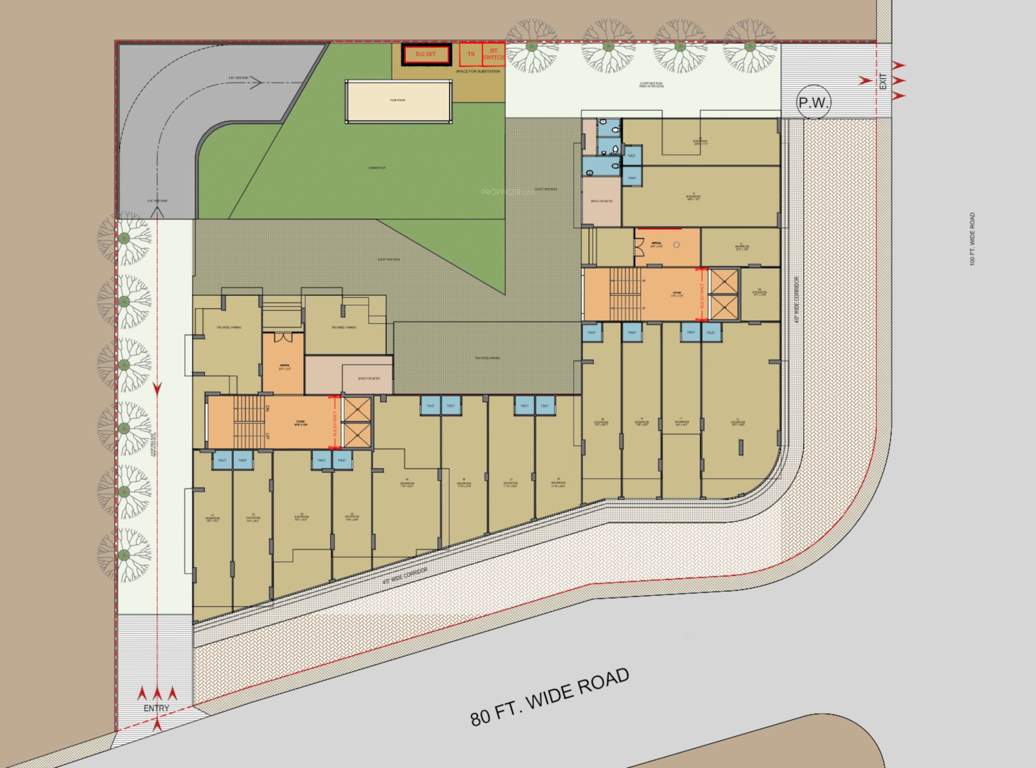  paarijat skyz Block A and B Cluster Plan for ground Floor
