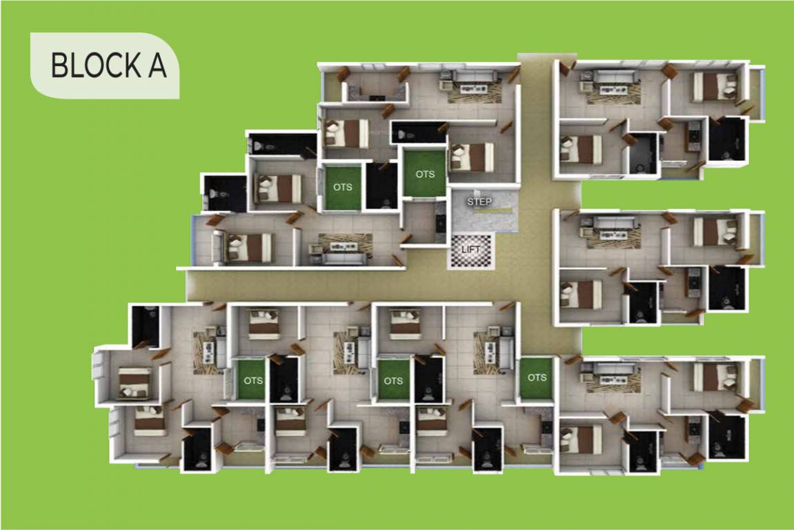  bougainvillea apartment Block 1 Cluster Plan
