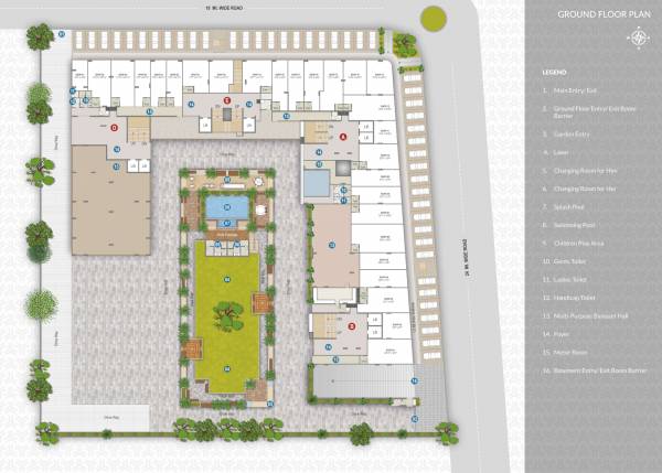  trident-elanzza Block A, Block B, Block D And Block E Cluster Plan for ground Floor