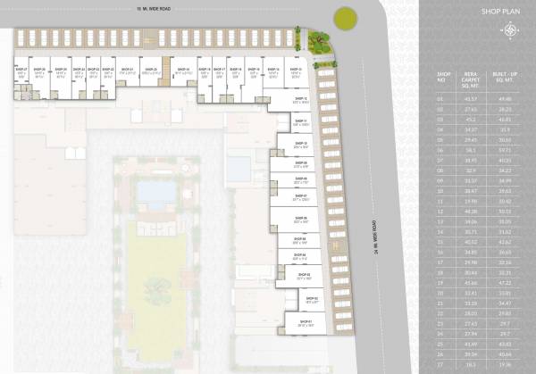  trident-elanzza Block A, Block B, Block D And Block E Shop  Cluster Plan